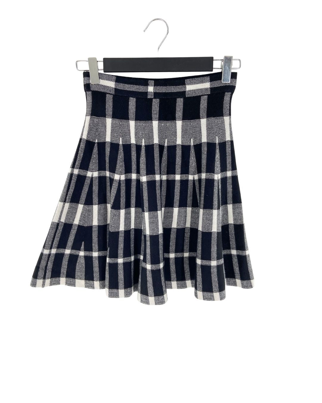Falda mini tejida con diseño