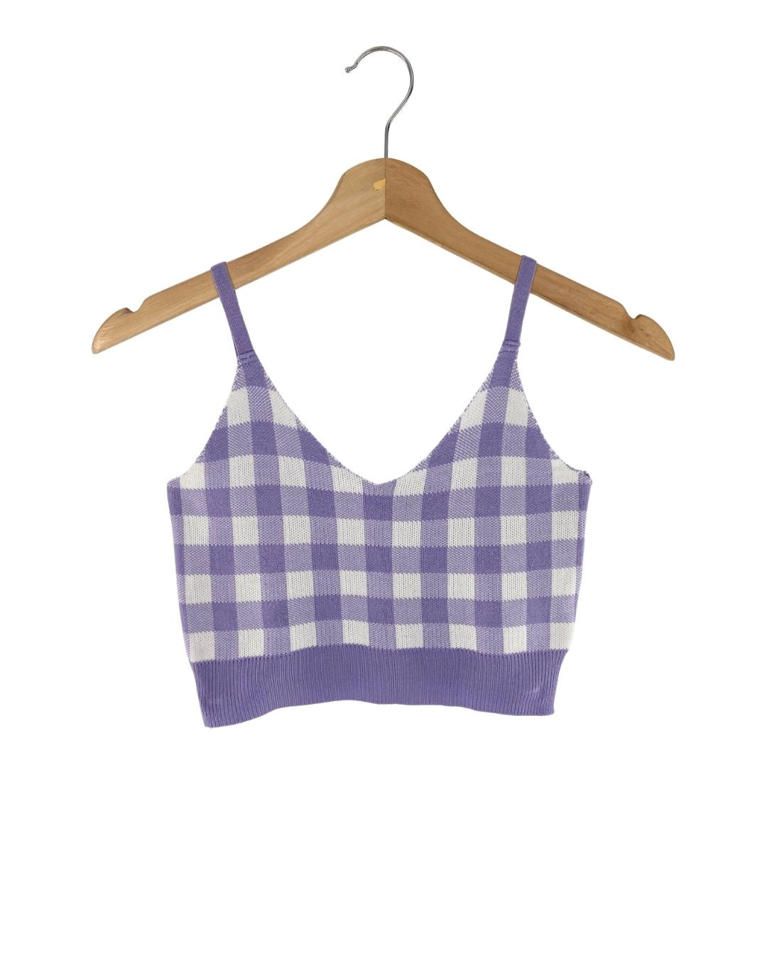 Set de top y falda mini tejida