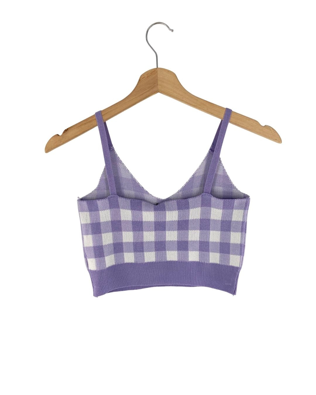 Set de top y falda mini tejida