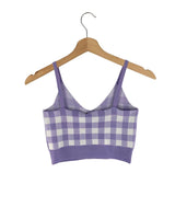 Set de top y falda mini tejida