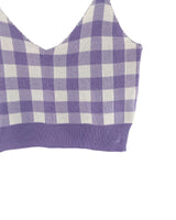 Set de top y falda mini tejida