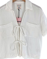 Camisa anudada manga corta