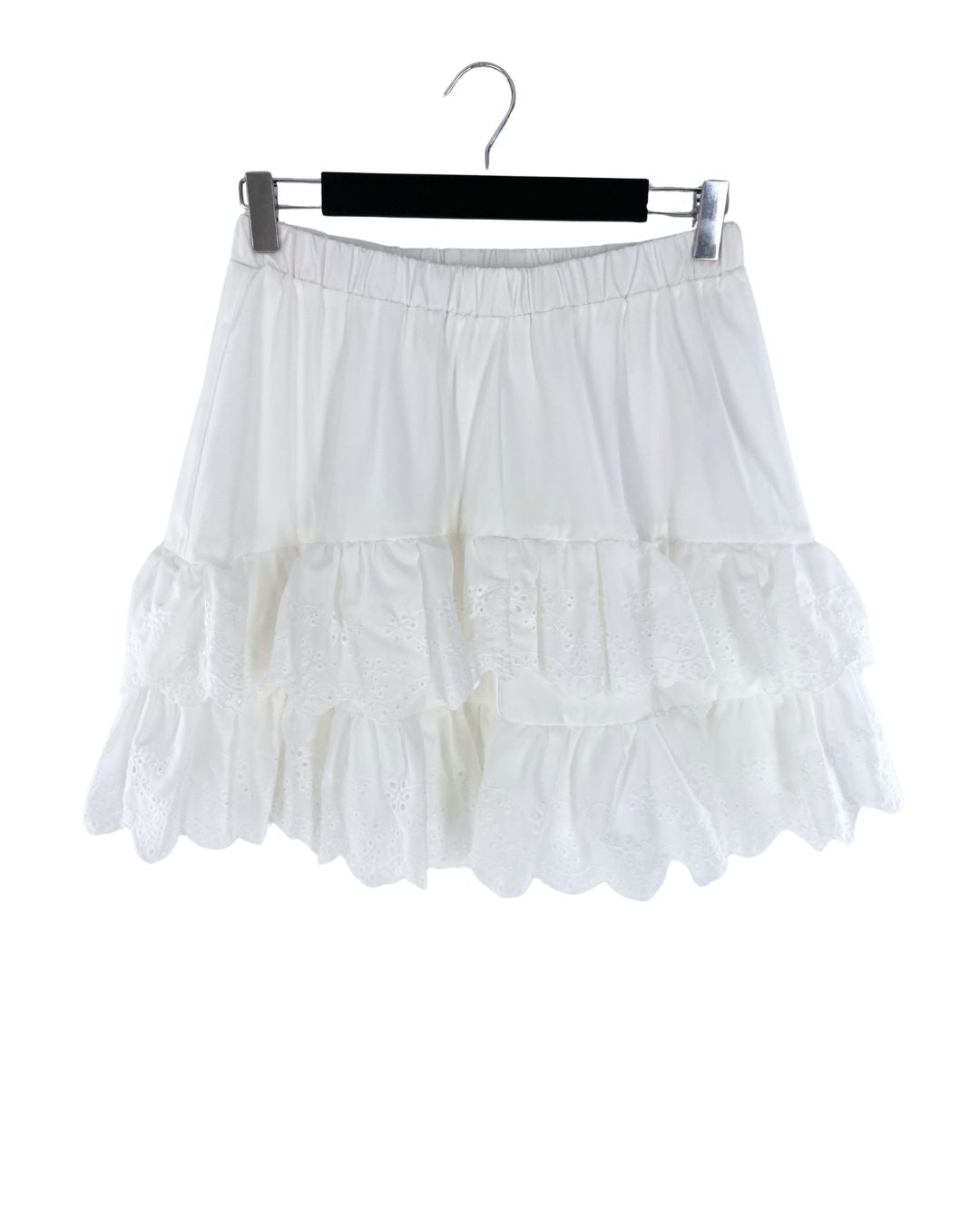 Falda mini con vuelos