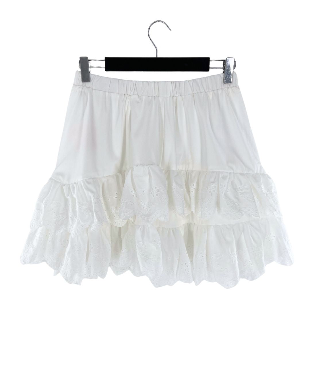 Falda mini con vuelos