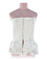 Blusa strapless encauchada