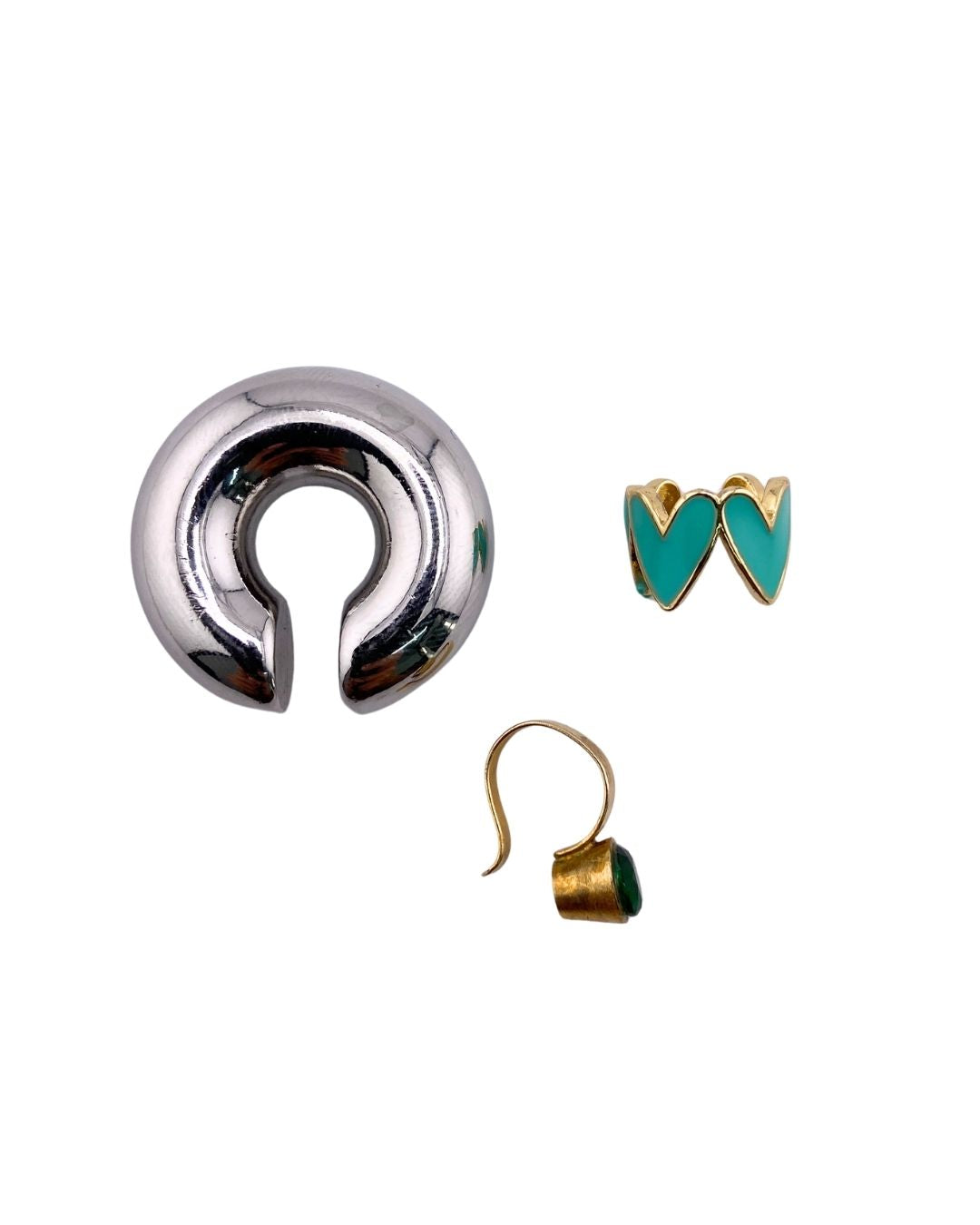 Set x 3 de ear cuff corazones