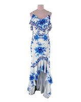 Maxi vestido con vuelos