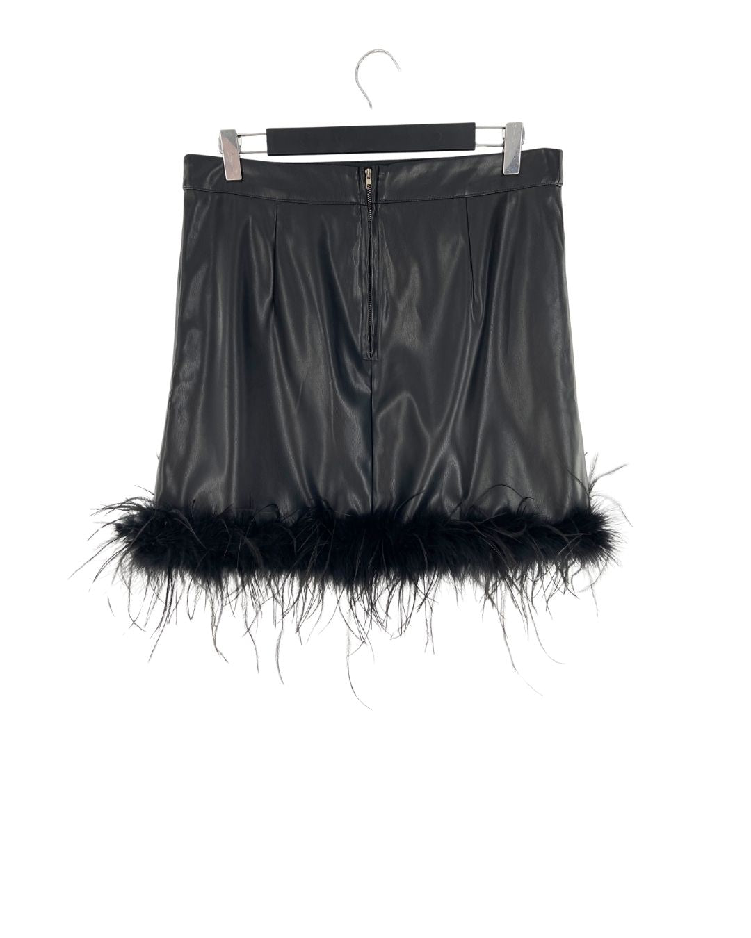 Falda mini efecto piel