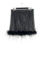 Falda mini efecto piel
