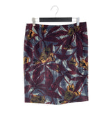 Falda midi lapiz print flores