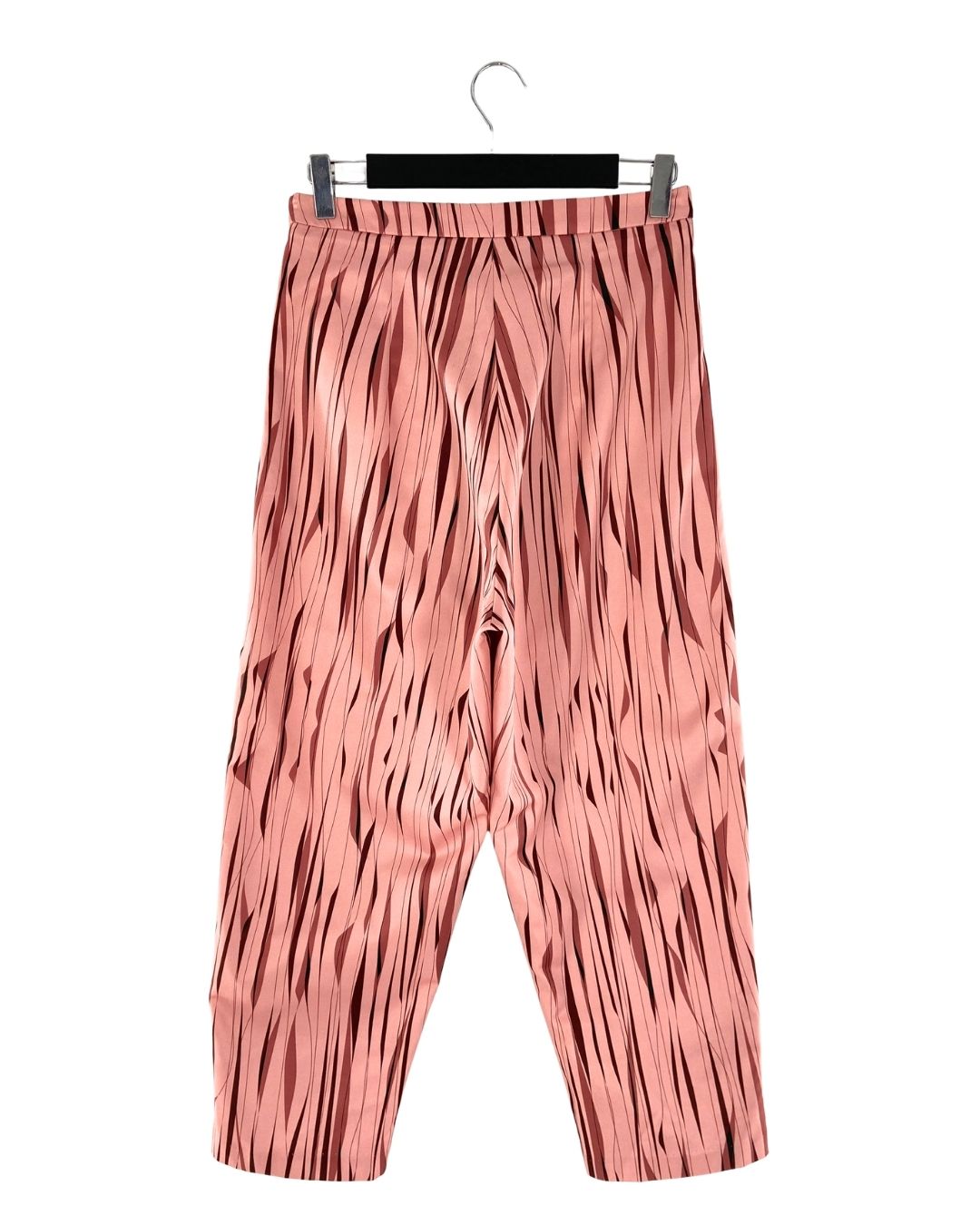 Pantalon satinado print lineas