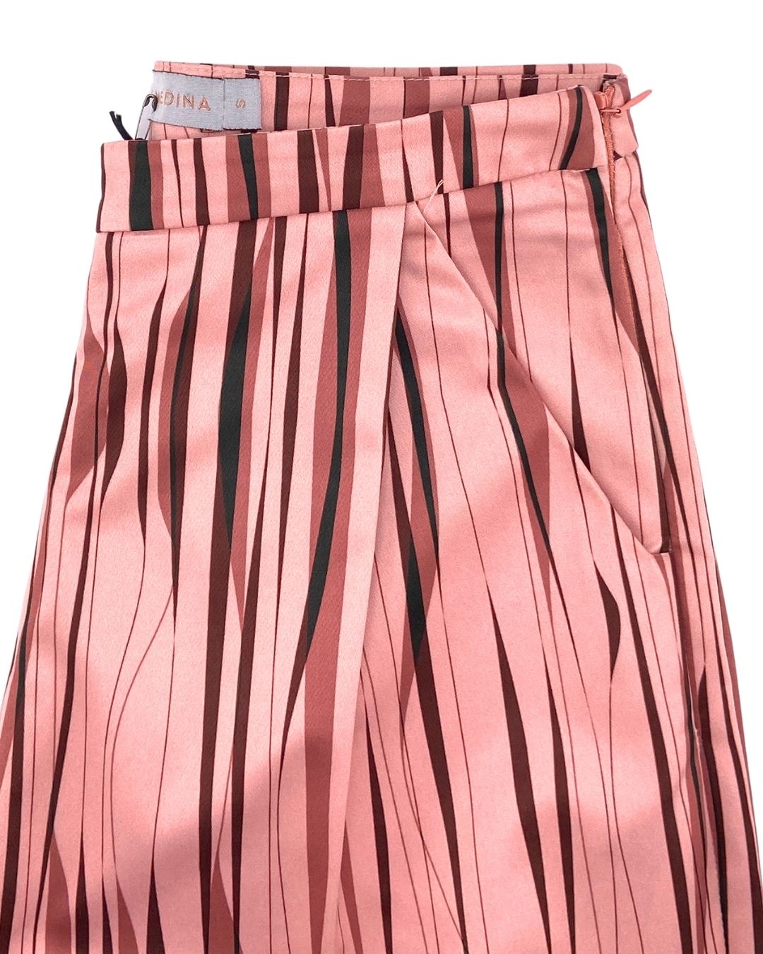 Pantalon satinado print lineas