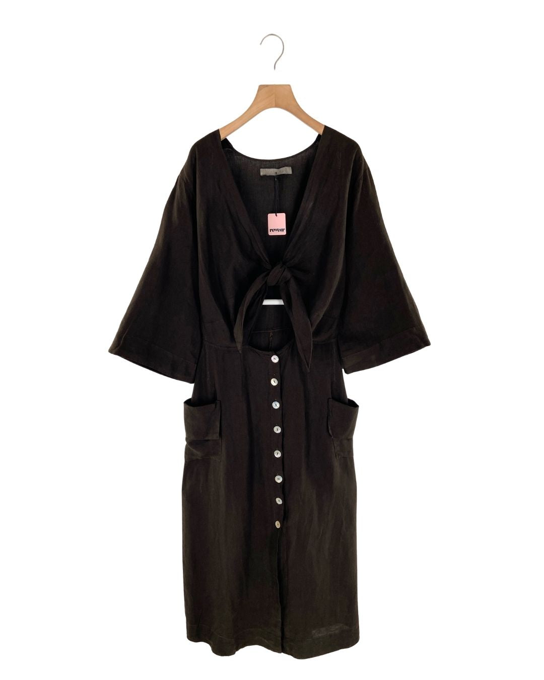 Vestido midi abotonado