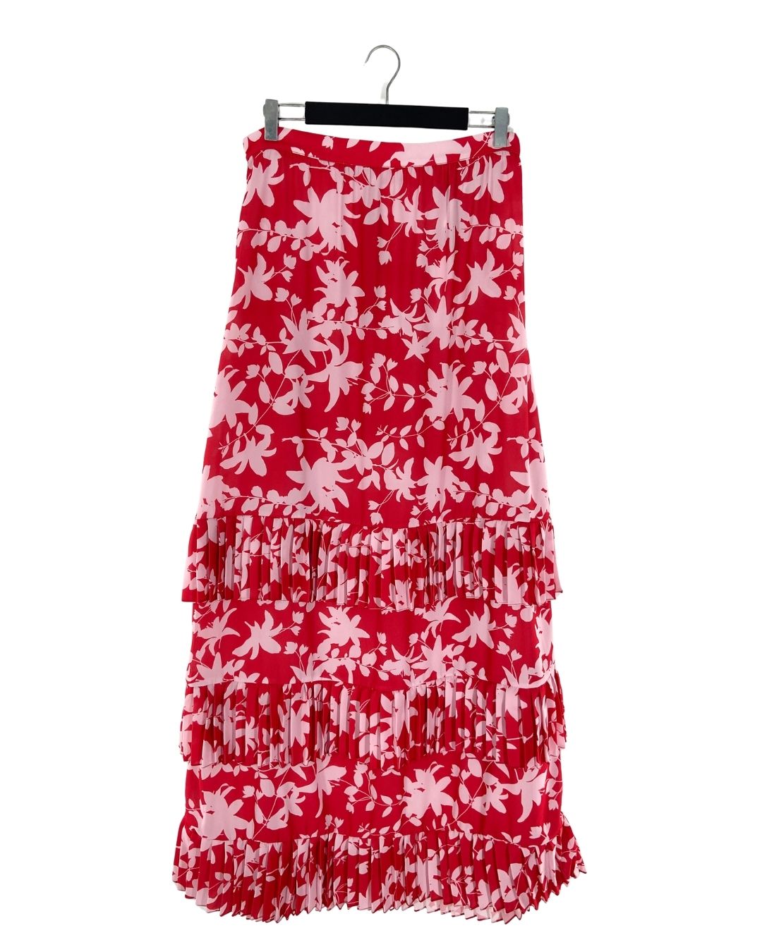 Maxi falda en capas plisadas