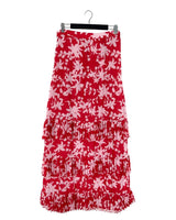 Maxi falda en capas plisadas