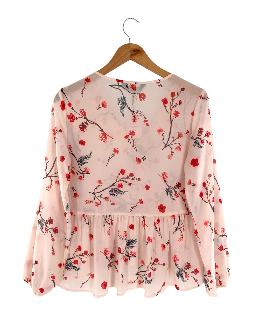 Blusa traslucida print flores