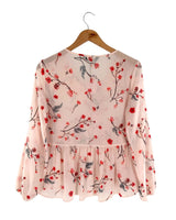 Blusa traslucida print flores