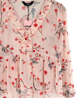 Blusa traslucida print flores