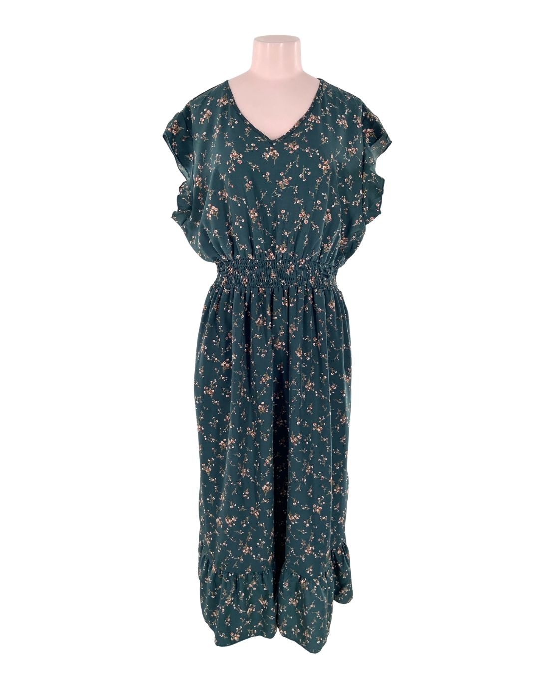 Vestido encauchado en cintura