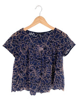 Blusa manga puente en blonda