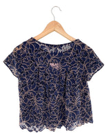 Blusa manga puente en blonda