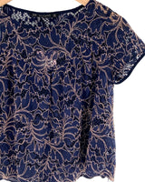 Blusa manga puente en blonda
