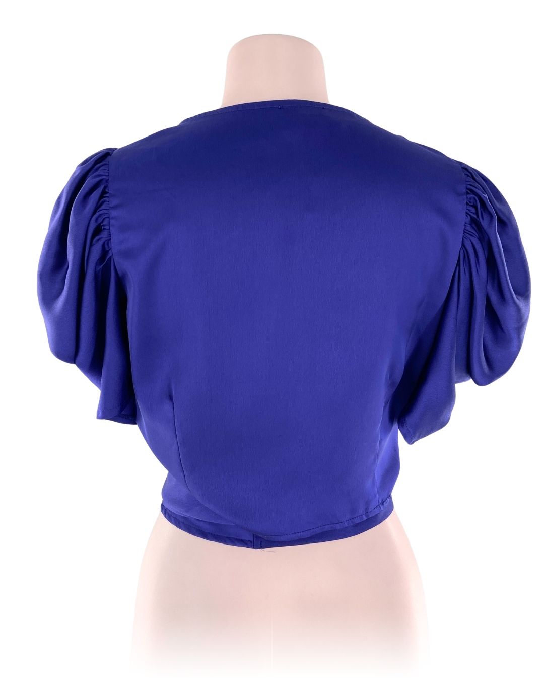 Blusa satinada manga princesa