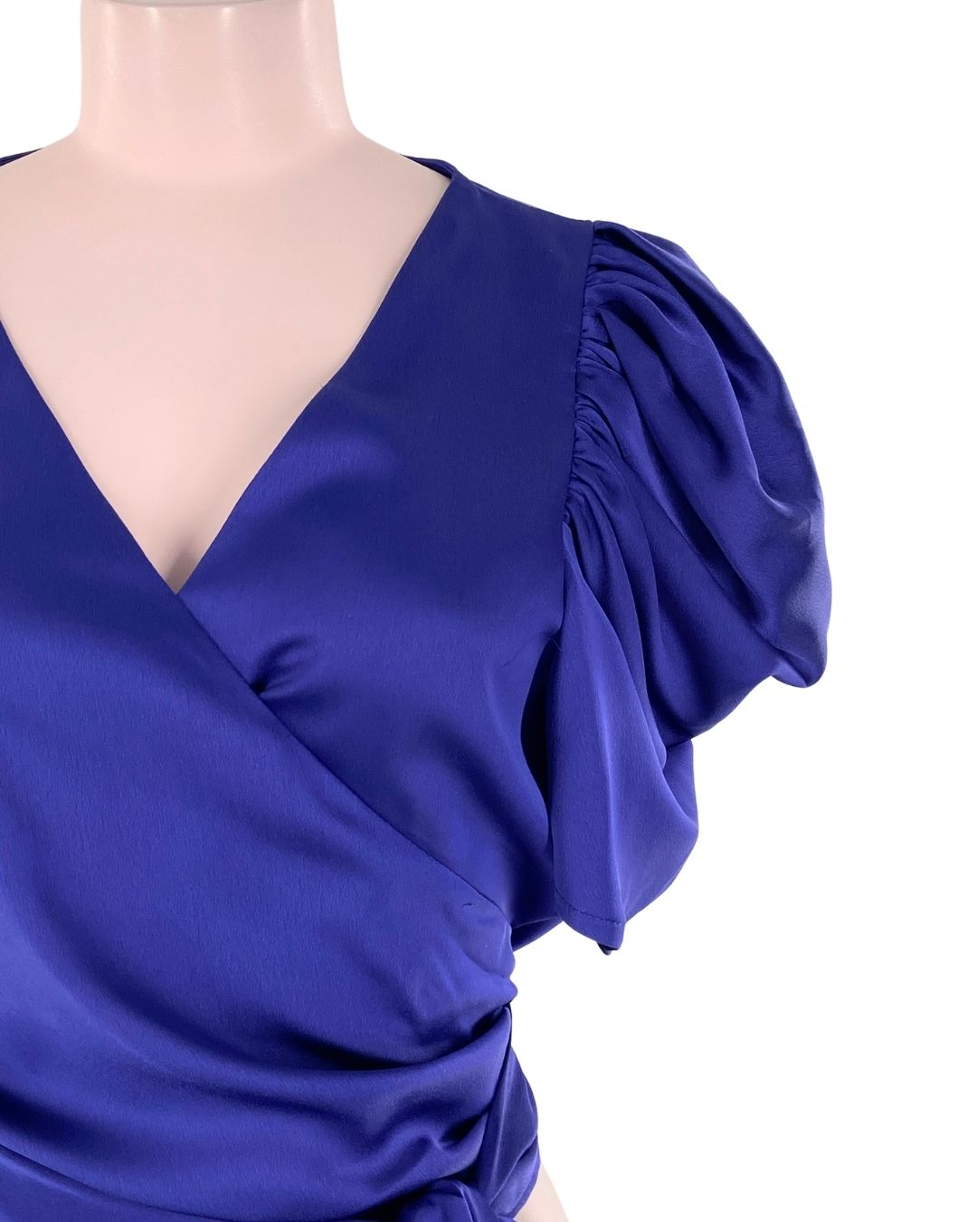 Blusa satinada manga princesa