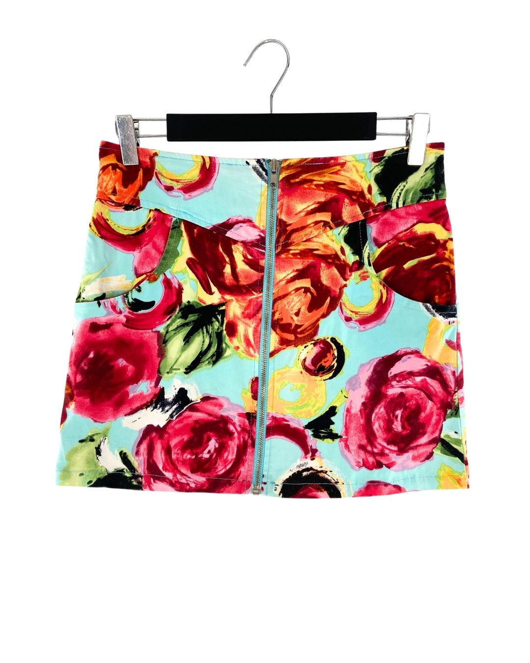 Falda stretch print flores
