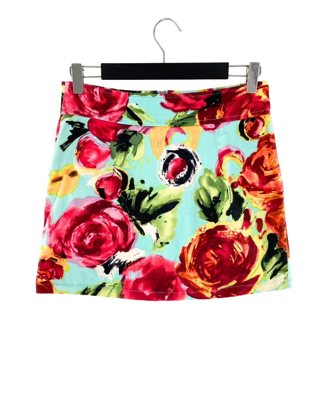 Falda stretch print flores
