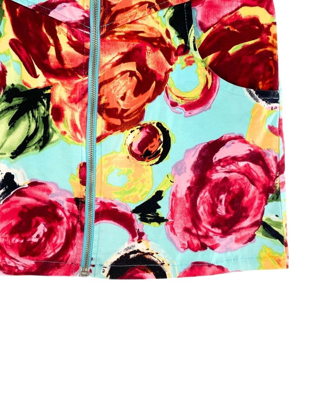 Falda stretch print flores