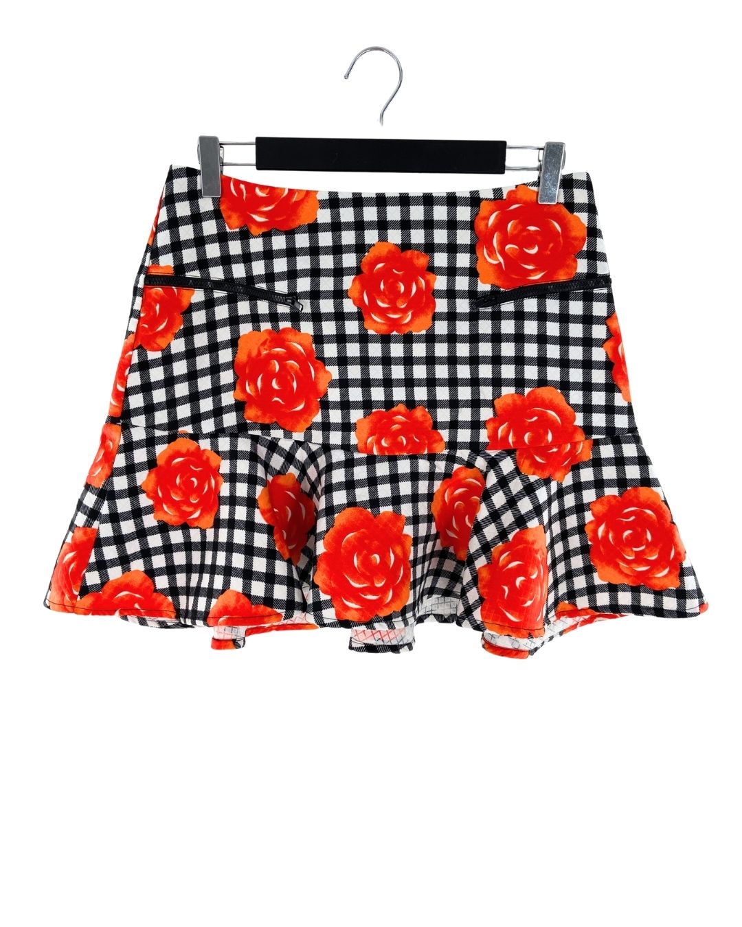 Falda mini con vuelo print