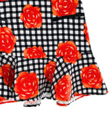 Falda mini con vuelo print