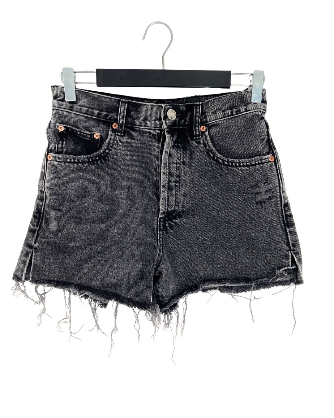 Short mini rigido abotonado