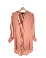 Vestido satinado high and low