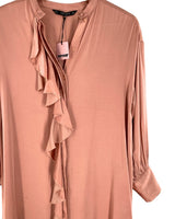 Vestido satinado high and low