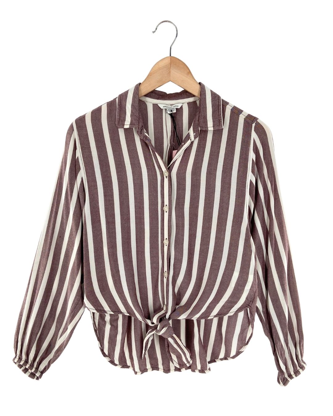 Camisa anudada a rayas