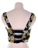 Crop top de tiras print flores