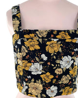 Crop top de tiras print flores