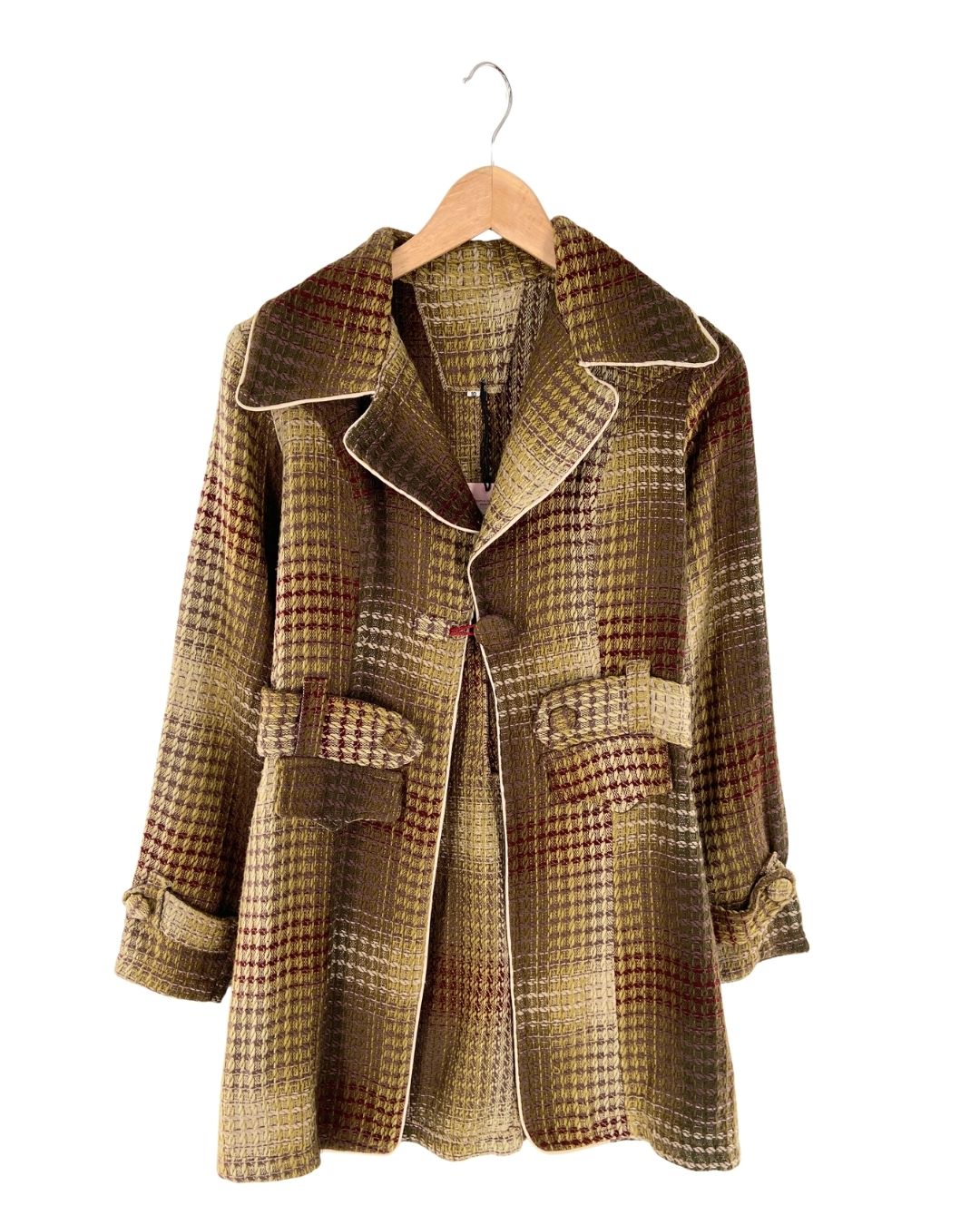 Chaqueta midi en tweed