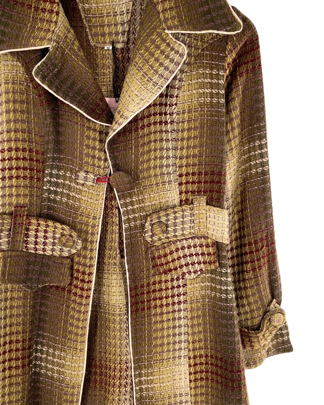 Chaqueta midi en tweed