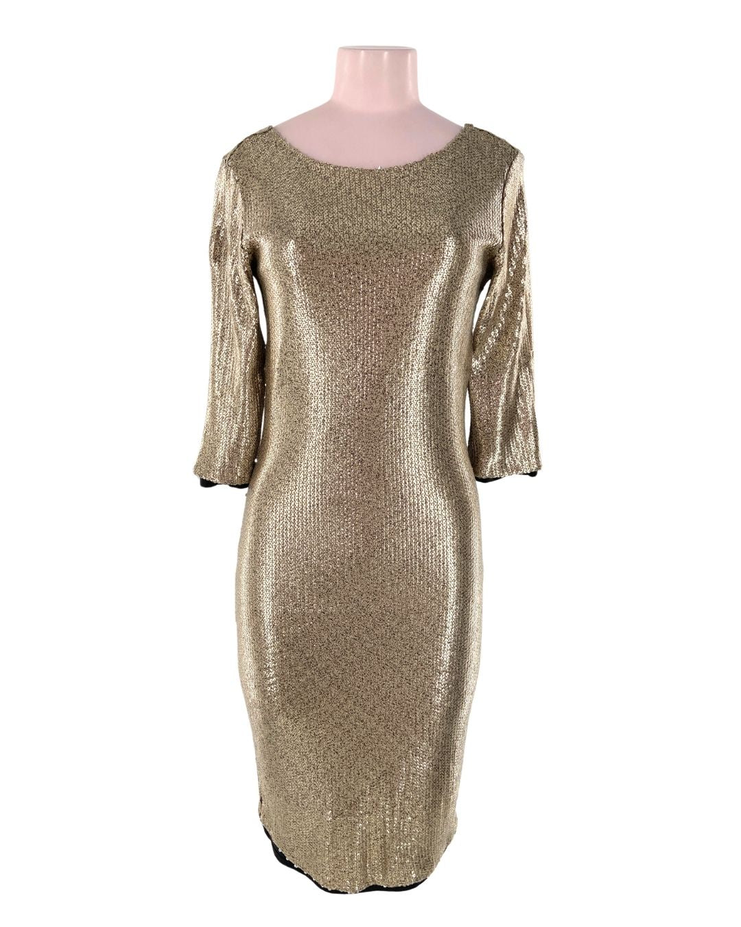 Vestido midi en lentejuelas