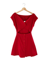 Vestido midi abotonado cut out
