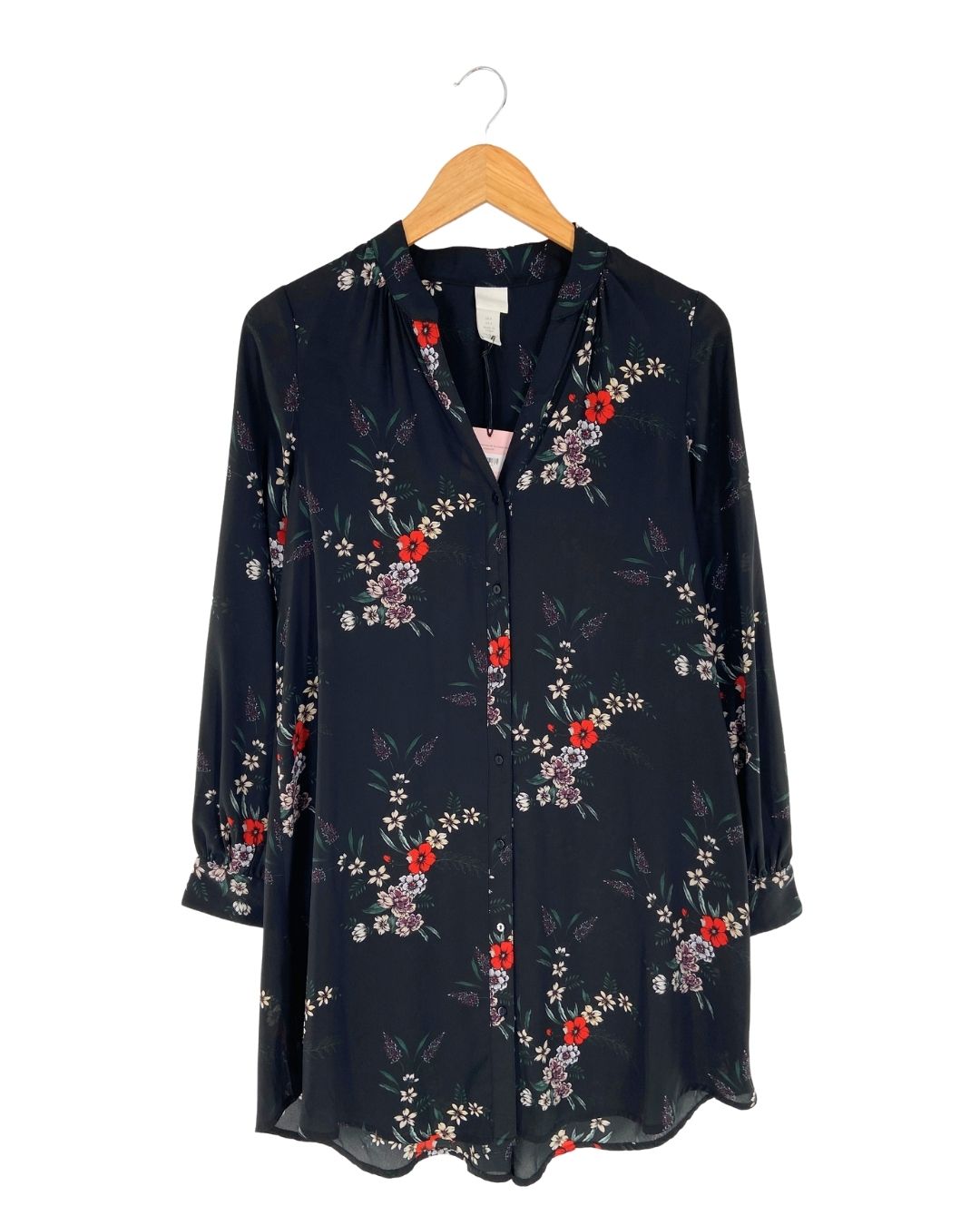 Vestido midi abotonado print