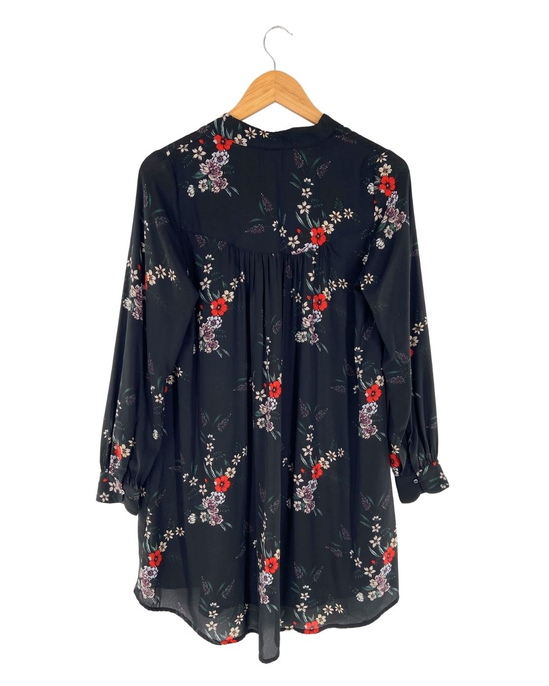 Vestido midi abotonado print