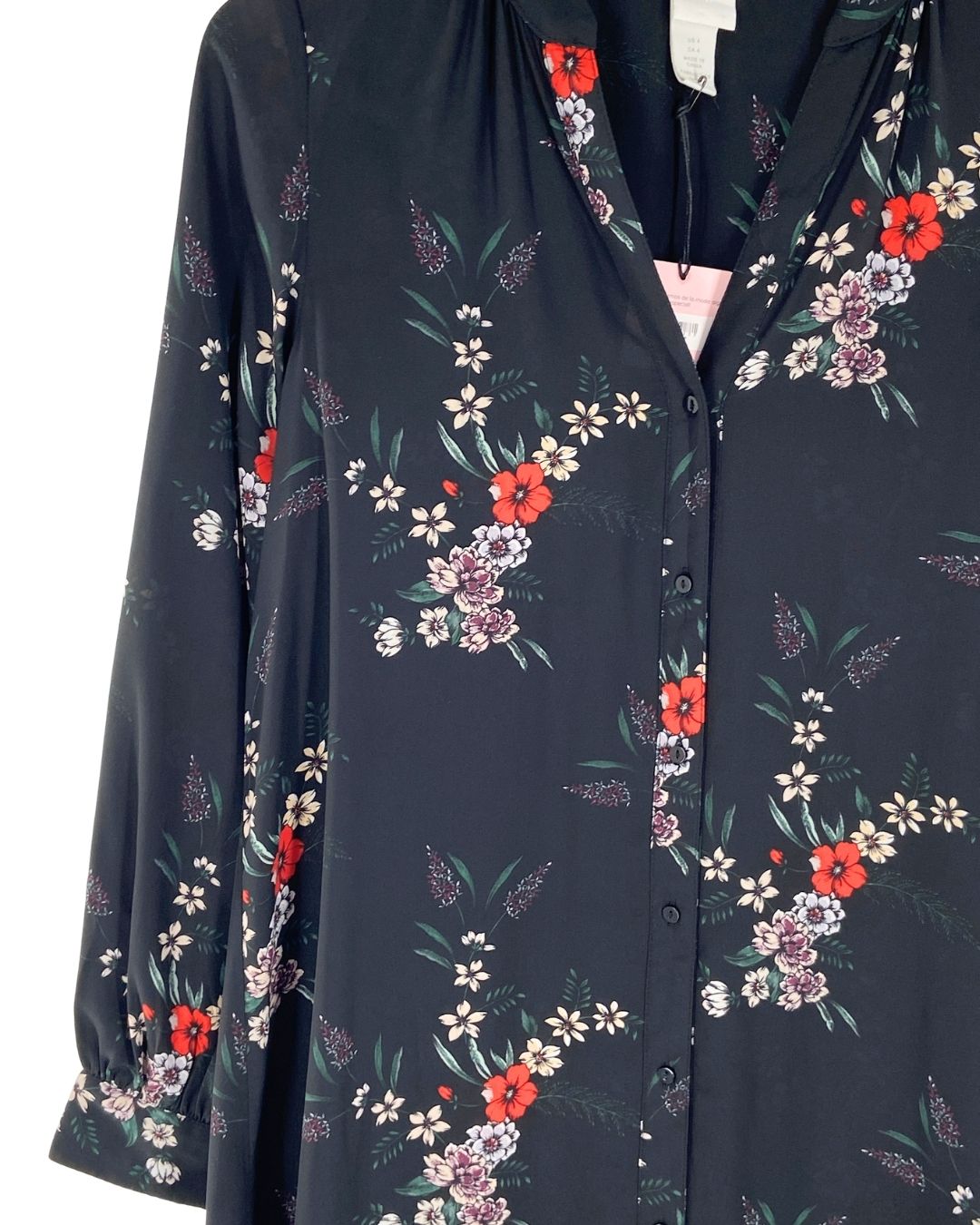 Vestido midi abotonado print
