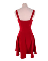 Vestido de tiras falda amplia