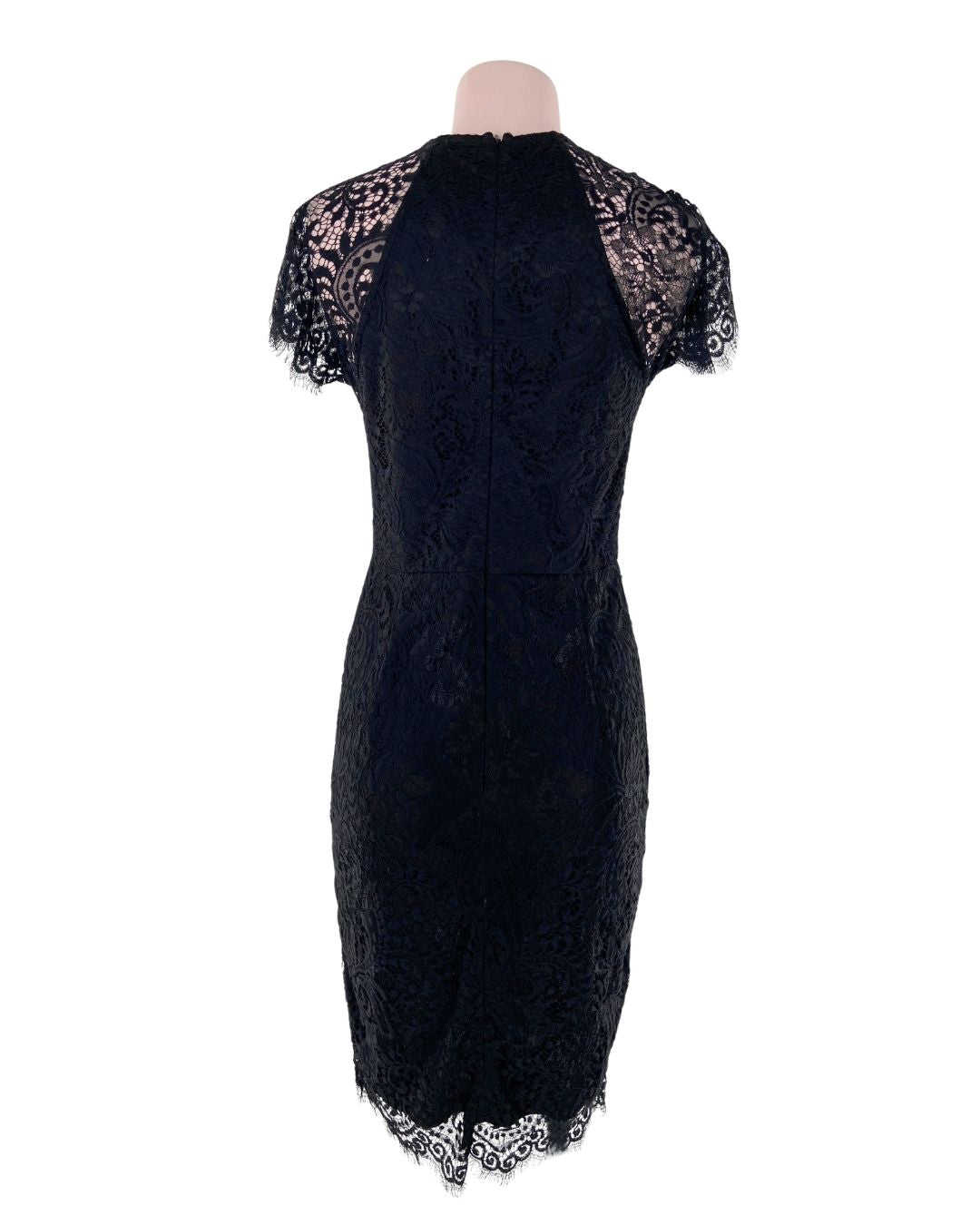 Vestido midi en blonda
