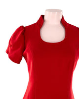 Vestido midi manga corta