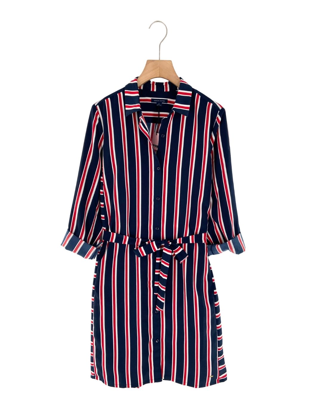 Vestido a rayas con cinturon